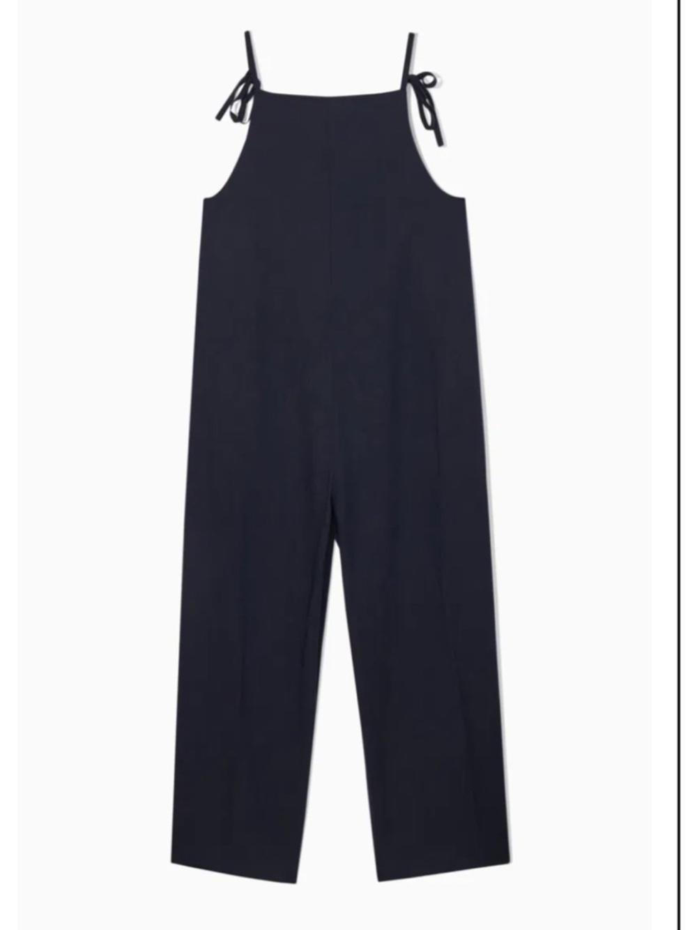 COS Navy Tie-Detail Linen Jumpsuit sz XS - Picture 9 of 10
